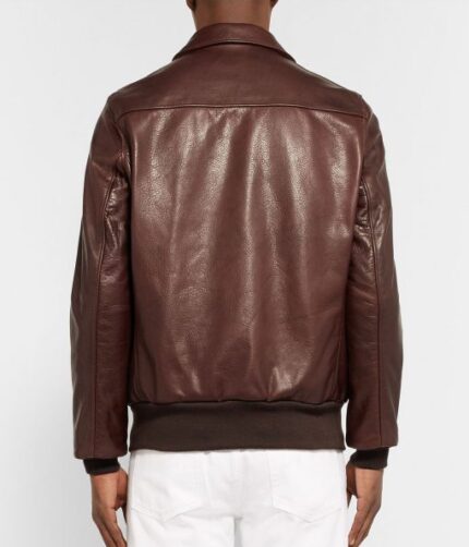 Adam Spencer Brown Leather Jacket 2023