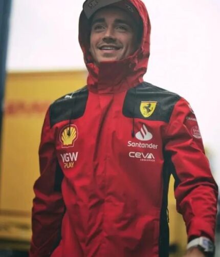 Charles Leclerc Belgian Grand Prix 2023 Red Ferrari Jacket