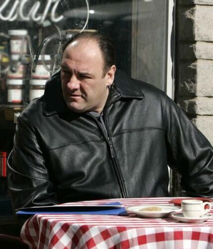 Tony Soprano The Sopranos James Gandolfini Black Leather Jacket.