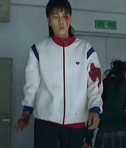 Yoon Gwi-nam All Of Us Are Dead 2022 In-soo Yoo Blood Splatter Halloween Jacket